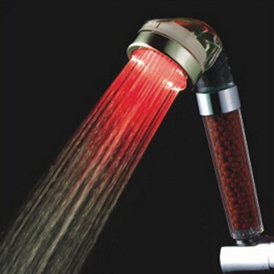 C-158-1LED Qianyao Cixi temperature controlled colour changing ceramic filter shower head