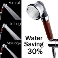 3 functions switch PC negative ions increasing pressure saving water shower head